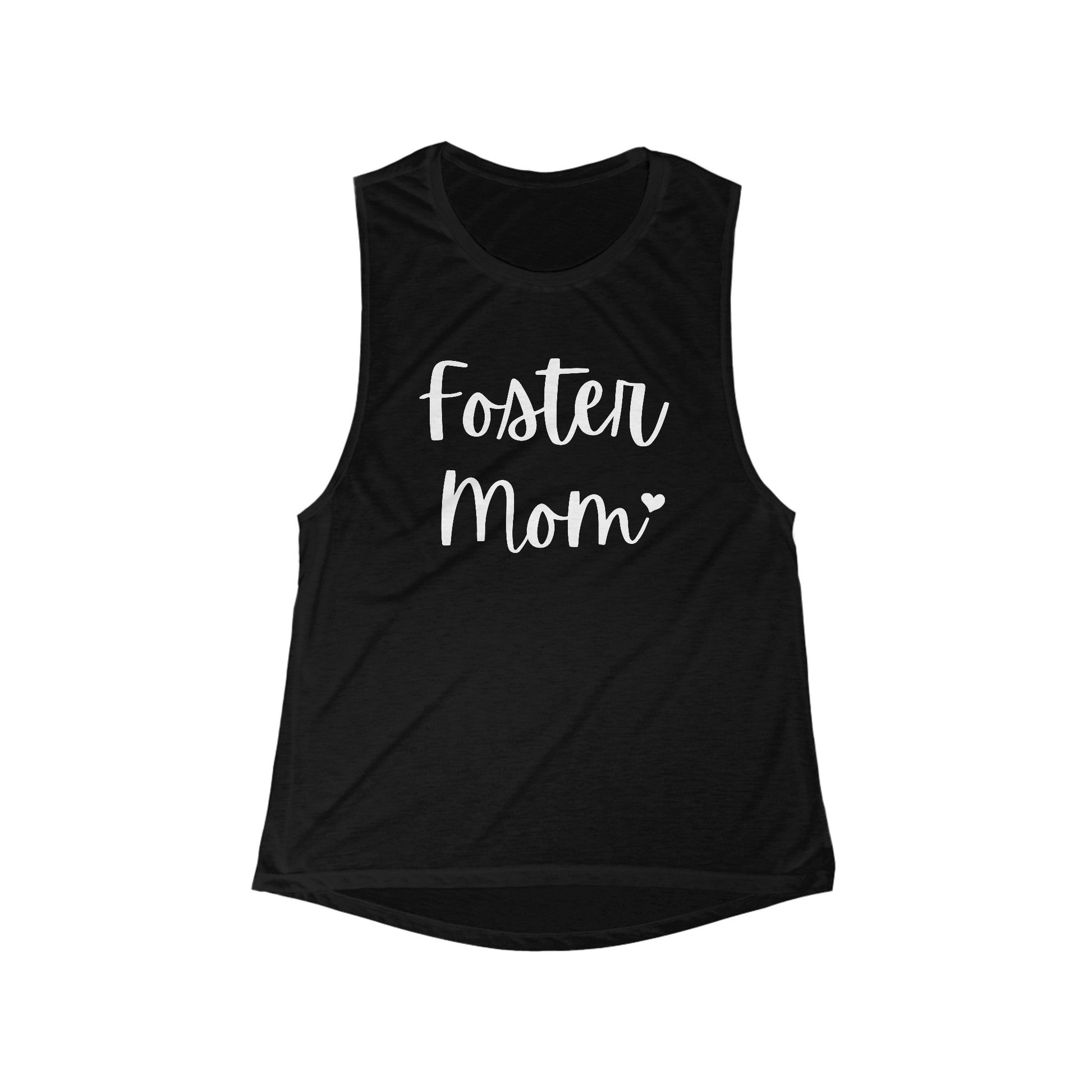 Foster Mom | Women's Flowy Scoop Muscle Tank - Detezi Designs-17916875818363471120