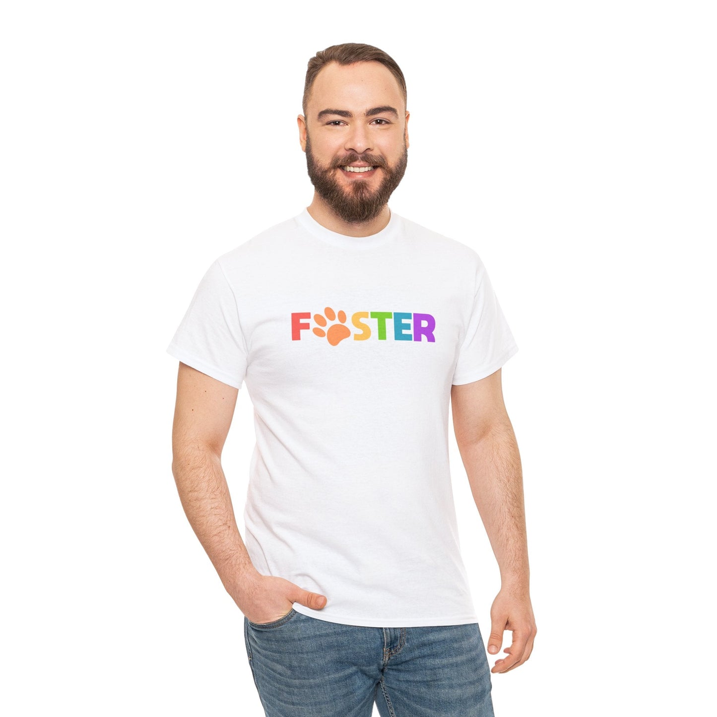 Foster Rainbow | Text Tees - Detezi Designs-26876244837159237365