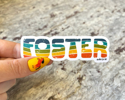 Foster | Retro | 4" Vinyl Sticker - Detezi Designs - 