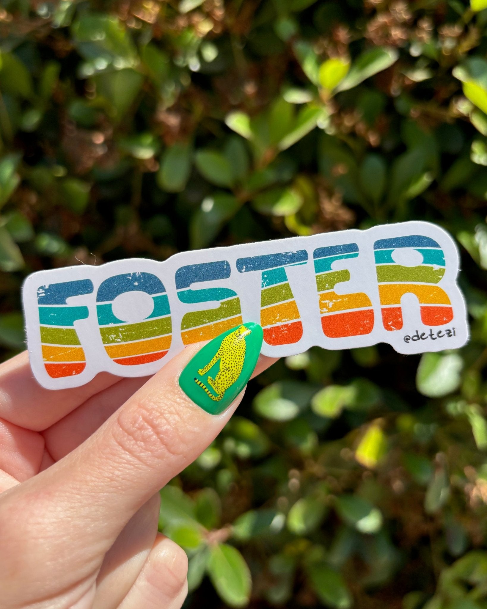Foster | Retro | 4" Vinyl Sticker - Detezi Designs - 