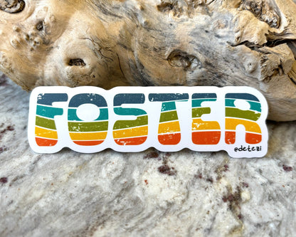 Foster | Retro | 4" Vinyl Sticker - Detezi Designs - 