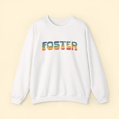 Foster Retro | Crewneck Sweatshirt - Detezi Designs - 12585430045246797974
