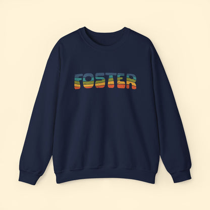 Foster Retro | Crewneck Sweatshirt - Detezi Designs - 30717297908477710493