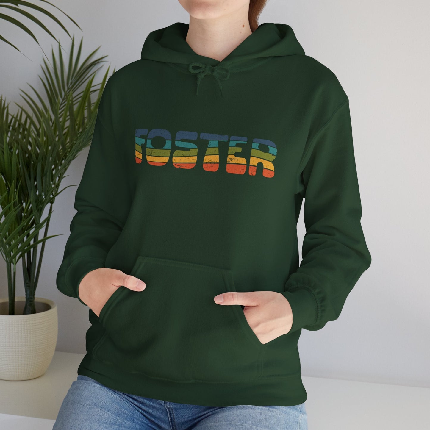 Foster Retro | Hooded Sweatshirt - Detezi Designs - 13655987713153497849