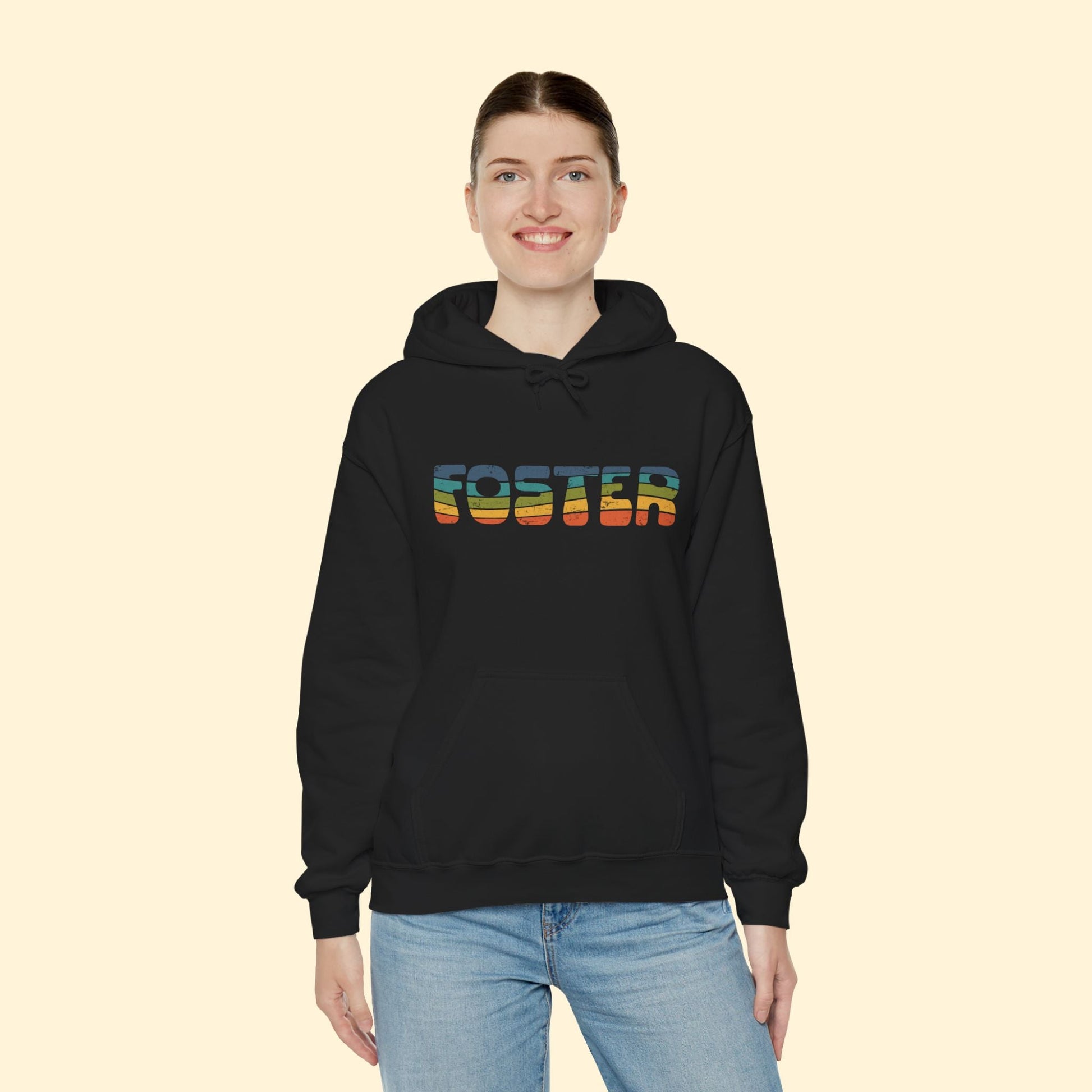 Foster Retro | Hooded Sweatshirt - Detezi Designs - 16348888166141812347