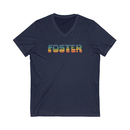 Foster Retro | Unisex V - Neck Tee - Detezi Designs - 23241699033998300758