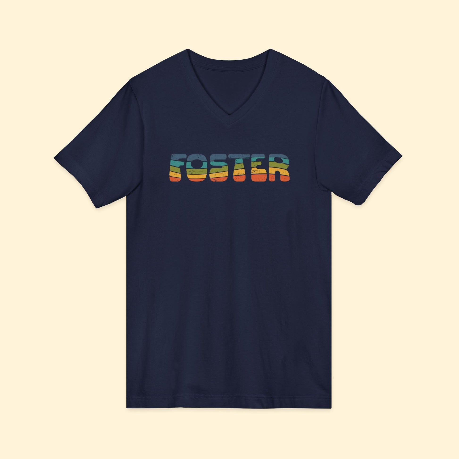 Foster Retro | Unisex V - Neck Tee - Detezi Designs - 23241699033998300758