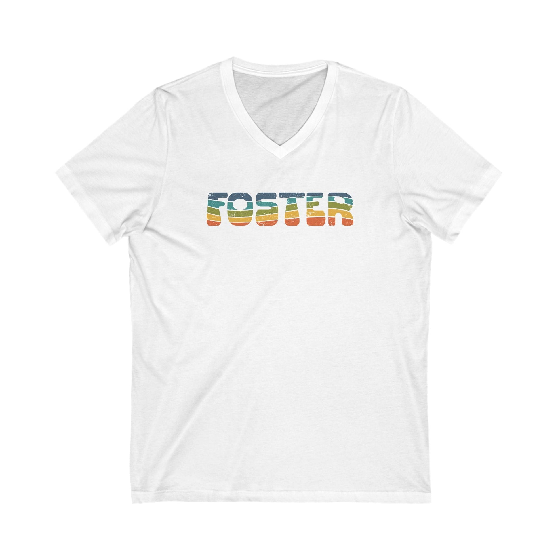 Foster Retro | Unisex V - Neck Tee - Detezi Designs - 53880055697480649806