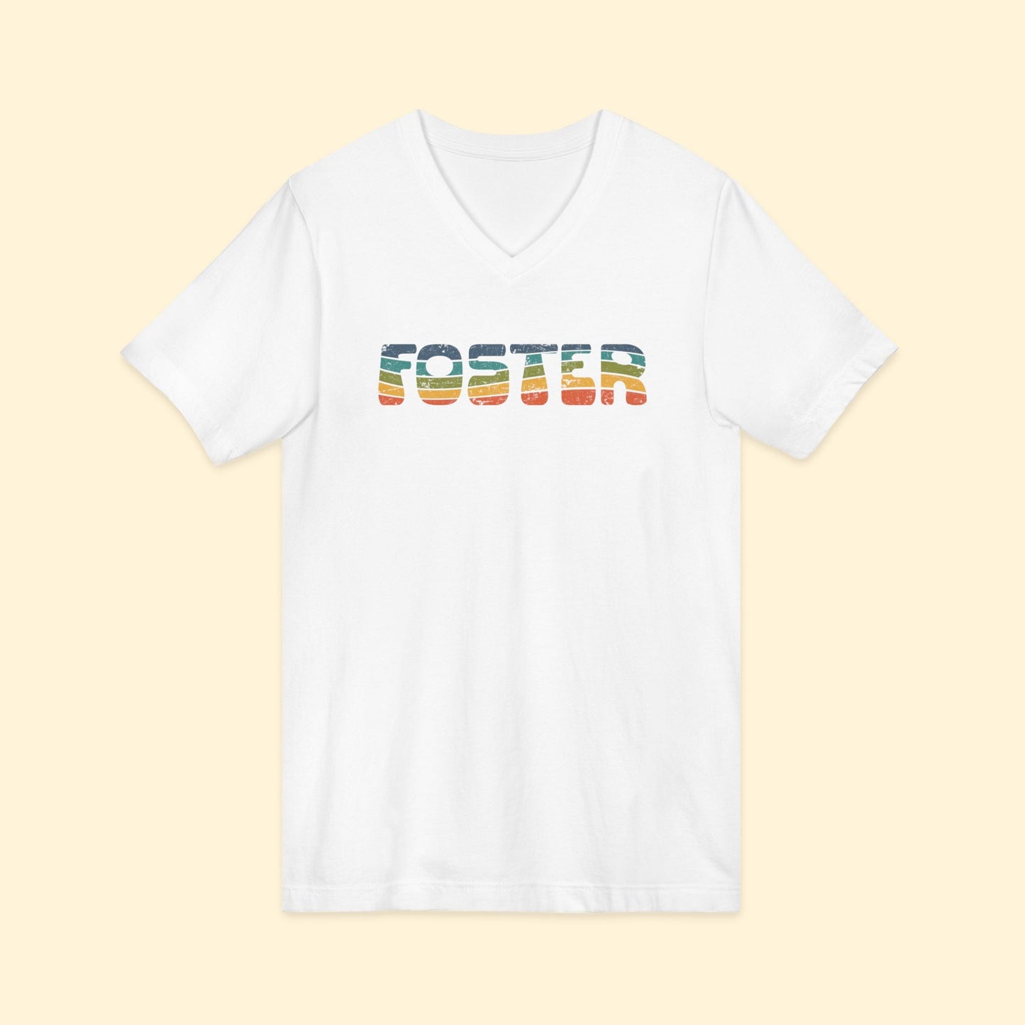 Foster Retro | Unisex V - Neck Tee - Detezi Designs - 53880055697480649806