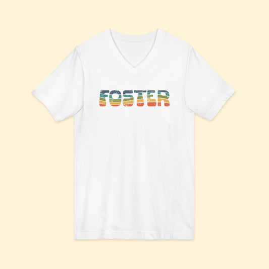 Foster Retro | Unisex V - Neck Tee - Detezi Designs - 53880055697480649806