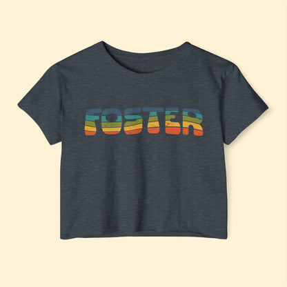 Foster | Retro | Women's Festival Crop Top - Detezi Designs-11877306917322853008