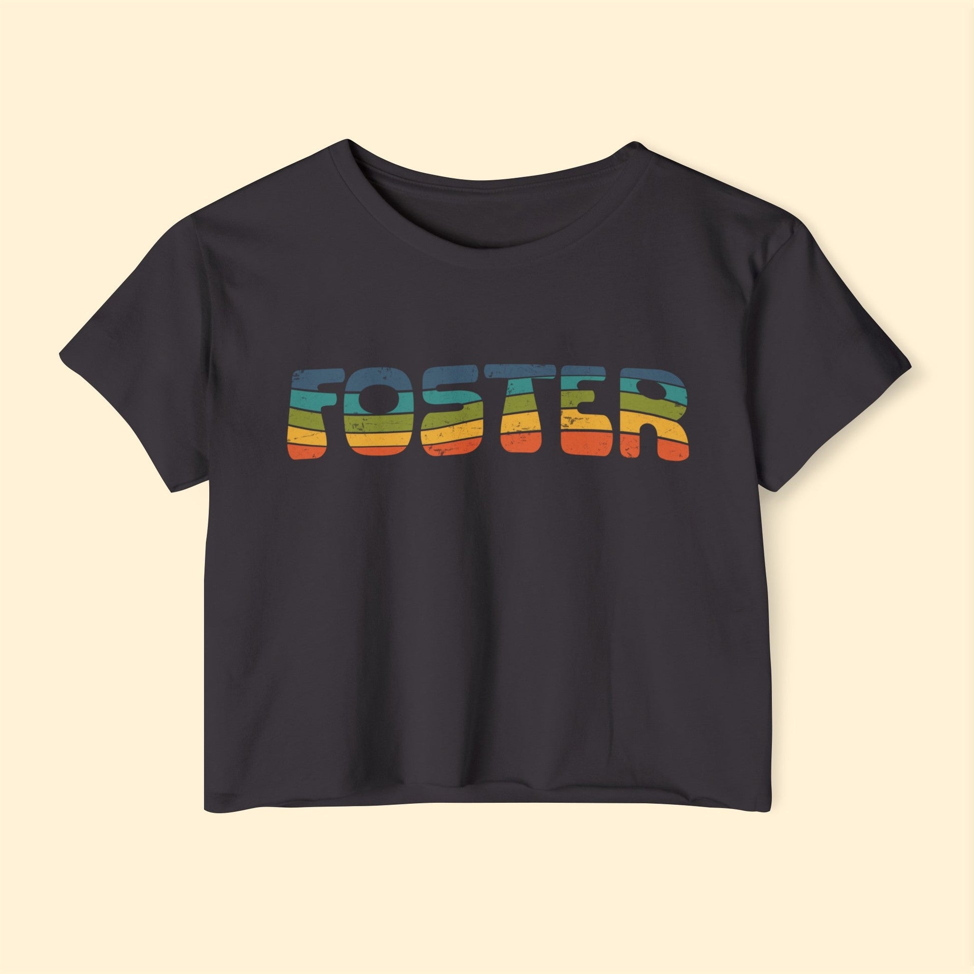 Foster | Retro | Women's Festival Crop Top - Detezi Designs-51513376495249543470