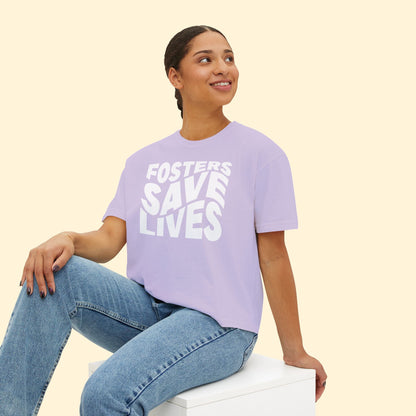 Fosters Save Lives | Comfort Colors Boxy Tee - Detezi Designs - 13546947961280907148