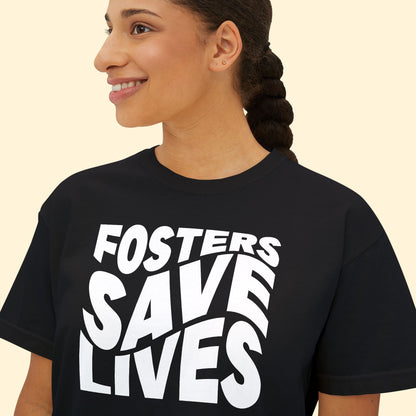 Fosters Save Lives | Comfort Colors Boxy Tee - Detezi Designs - 13546947961280907148
