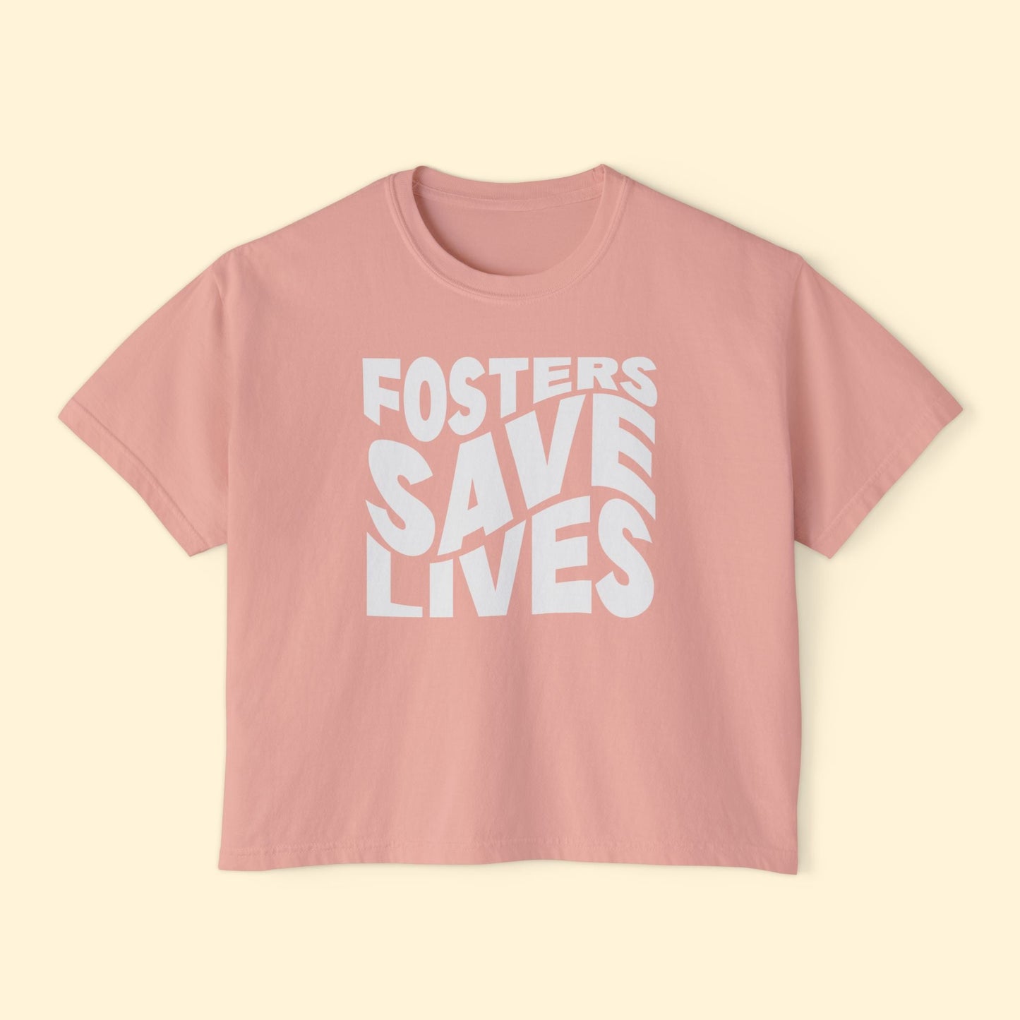 Fosters Save Lives | Comfort Colors Boxy Tee - Detezi Designs - 23345865373750463492