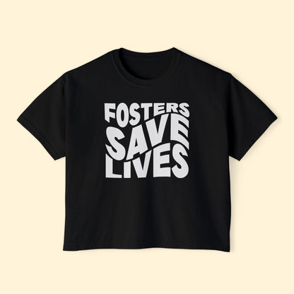 Fosters Save Lives | Comfort Colors Boxy Tee - Detezi Designs - 94626740888502657190
