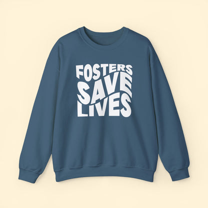 Fosters Save Lives | Crewneck Sweatshirt - Detezi Designs - 82733390095979968594