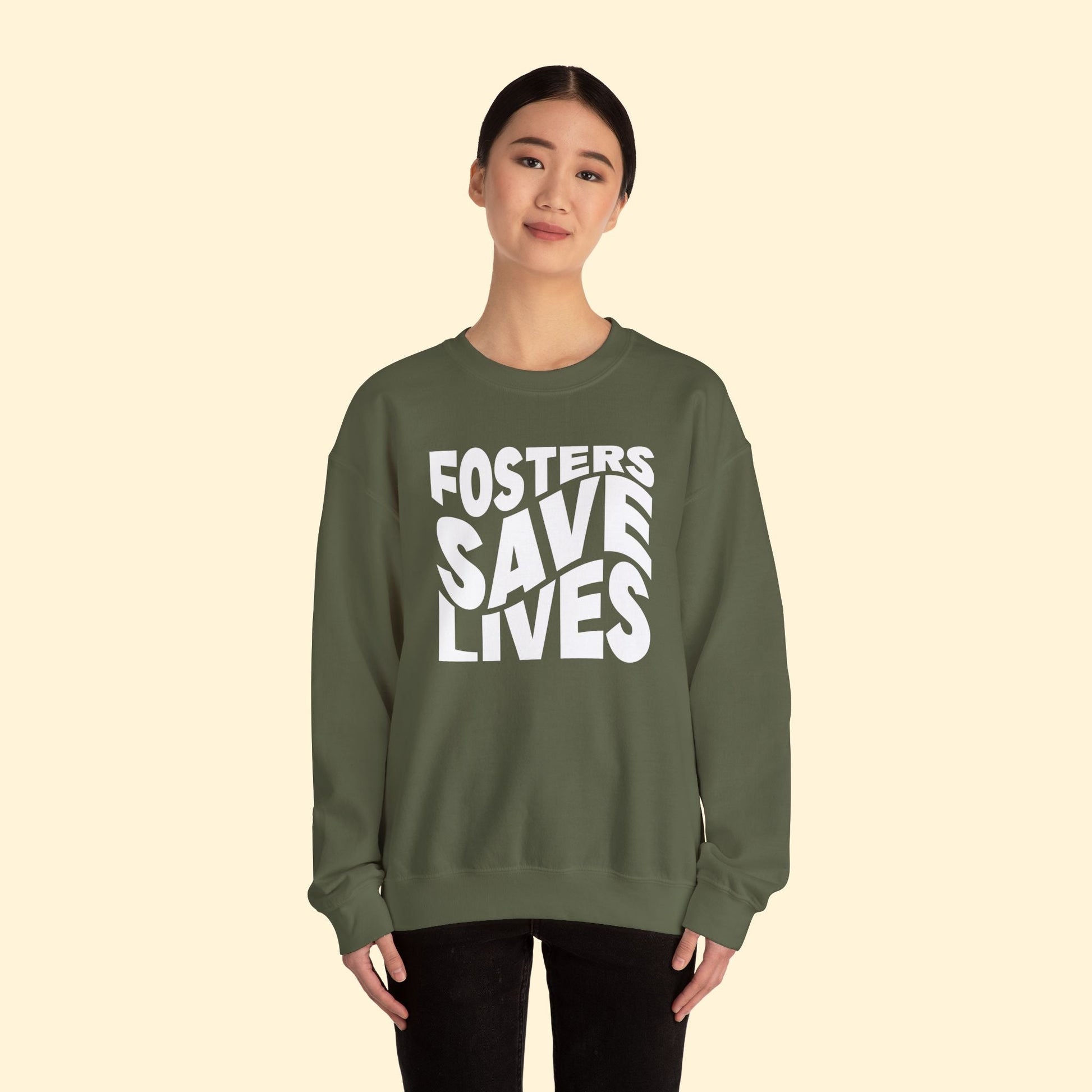 Fosters Save Lives | Crewneck Sweatshirt - Detezi Designs - 82733390095979968594