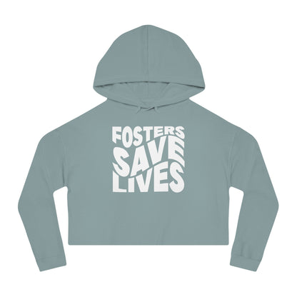 Fosters Save Lives | Cropped Hooded Sweatshirt - Detezi Designs - 35015492214190999282