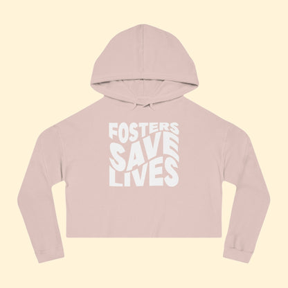 Fosters Save Lives | Cropped Hooded Sweatshirt - Detezi Designs - 35015492214190999282