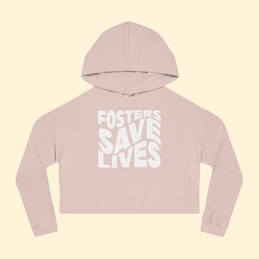 Fosters Save Lives | Cropped Hooded Sweatshirt - Detezi Designs - 35015492214190999282