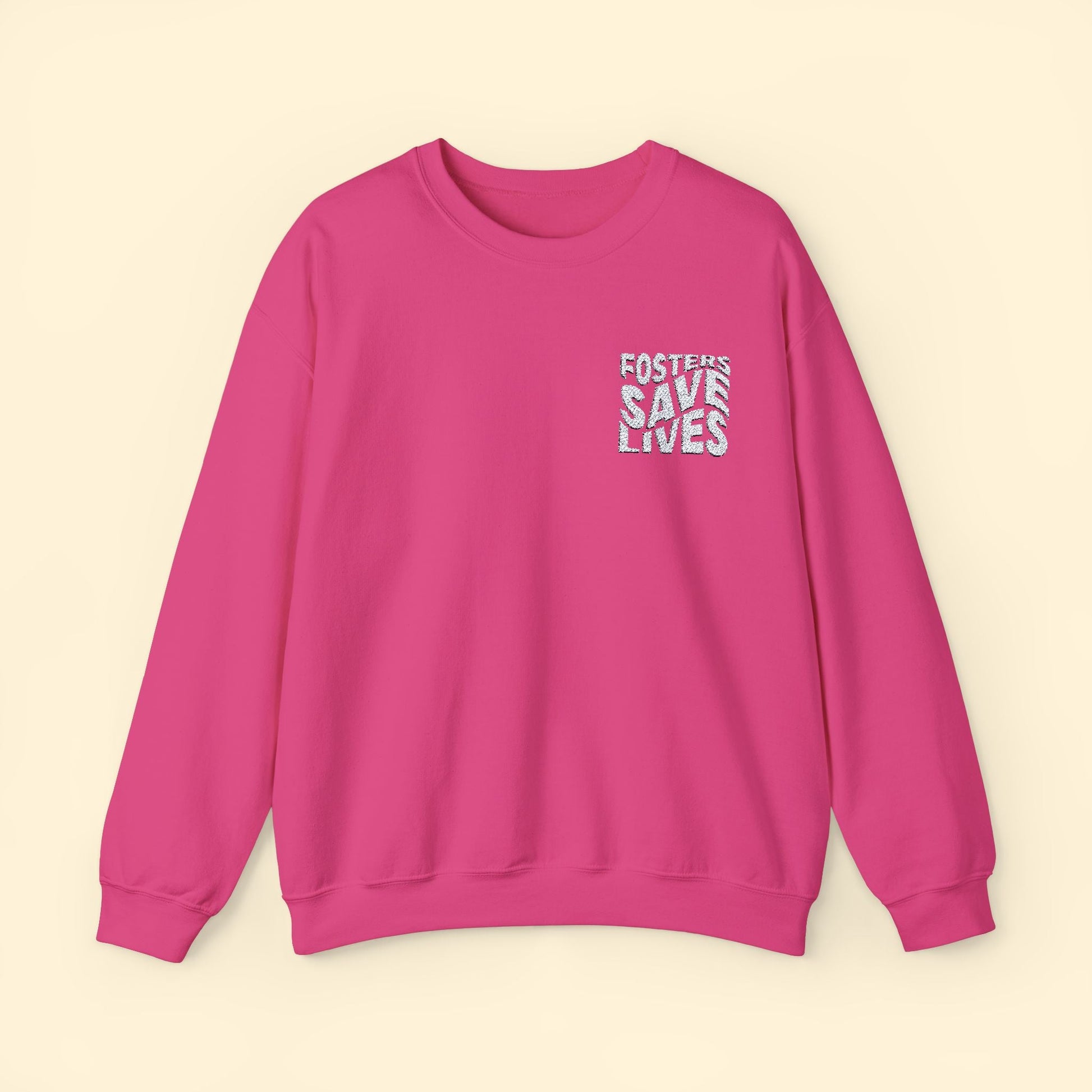 Fosters Save Lives | Embroidered | Unisex Crewneck Sweatshirt - Detezi Designs - 10741571923178780195