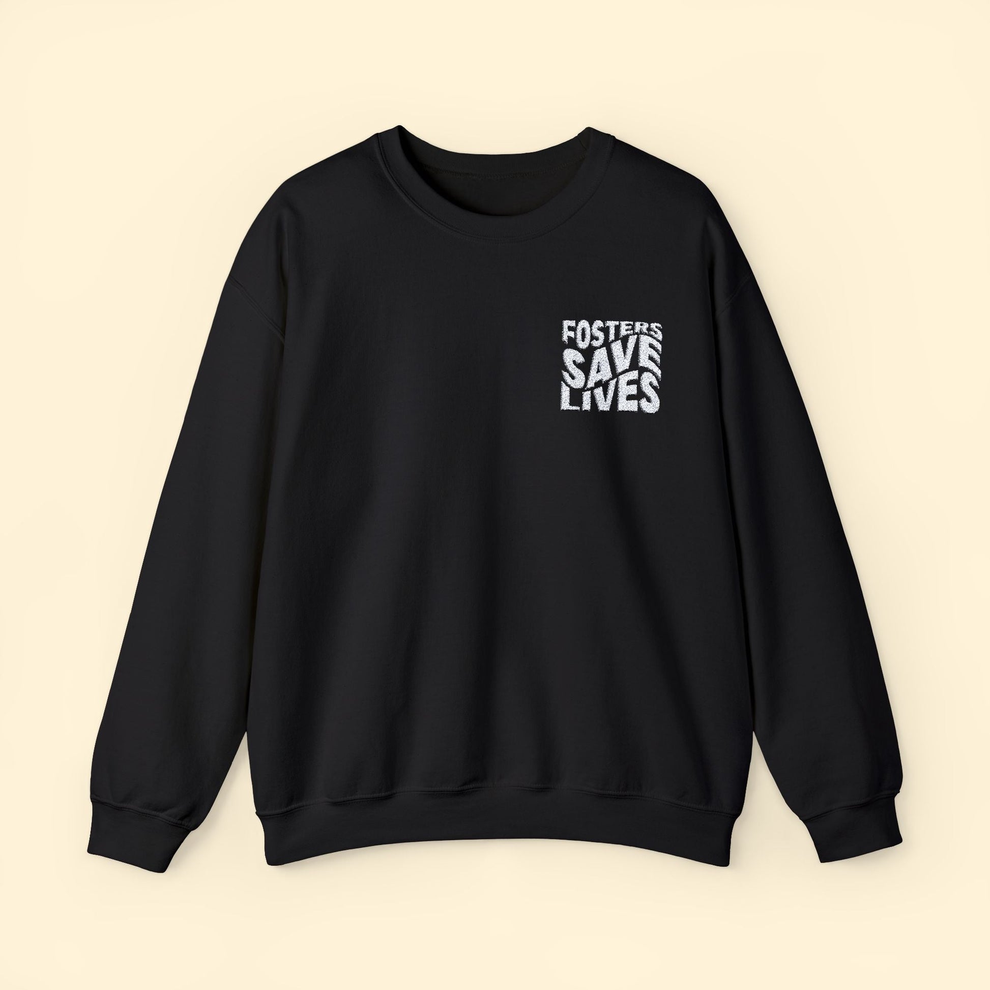 Fosters Save Lives | Embroidered | Unisex Crewneck Sweatshirt - Detezi Designs - 14329719747791547936