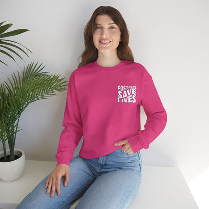 Fosters Save Lives | Embroidered | Unisex Crewneck Sweatshirt - Detezi Designs - 23210409910083855514