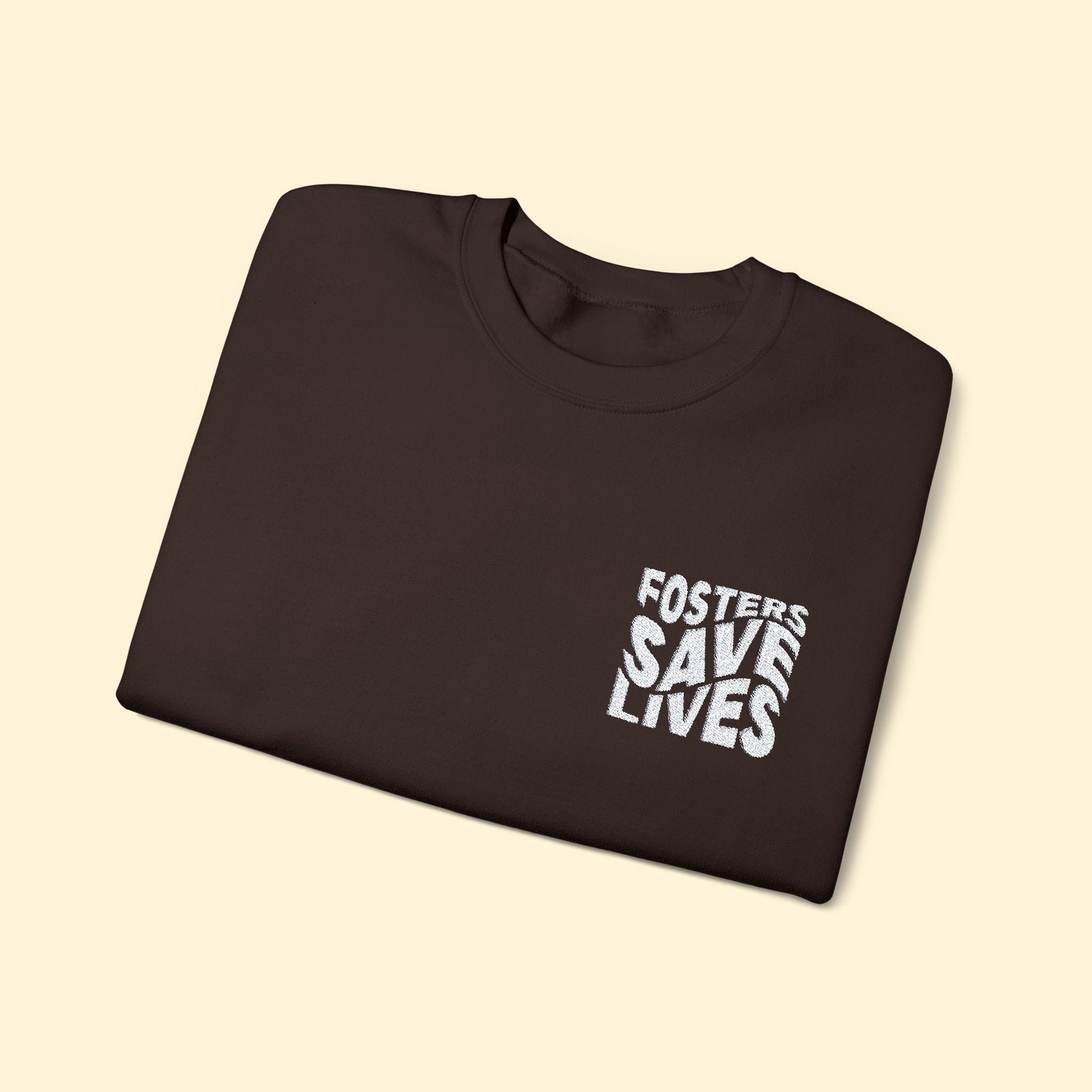 Fosters Save Lives | Embroidered | Unisex Crewneck Sweatshirt - Detezi Designs - 23210409910083855514