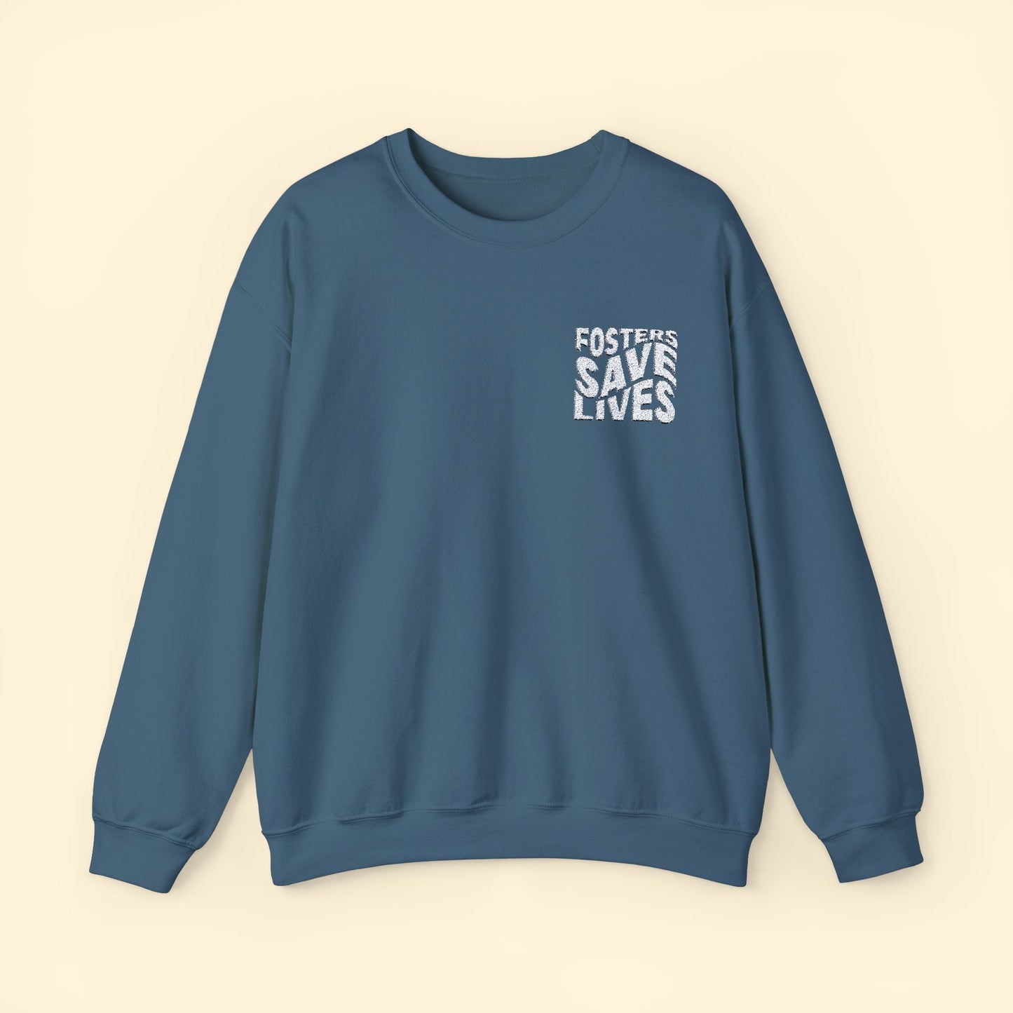 Fosters Save Lives | Embroidered | Unisex Crewneck Sweatshirt - Detezi Designs - 30495027192897062683