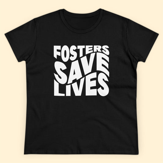 Fosters Save Lives | Women's Midweight Cotton Tee - Detezi Designs - 29746595578415997349