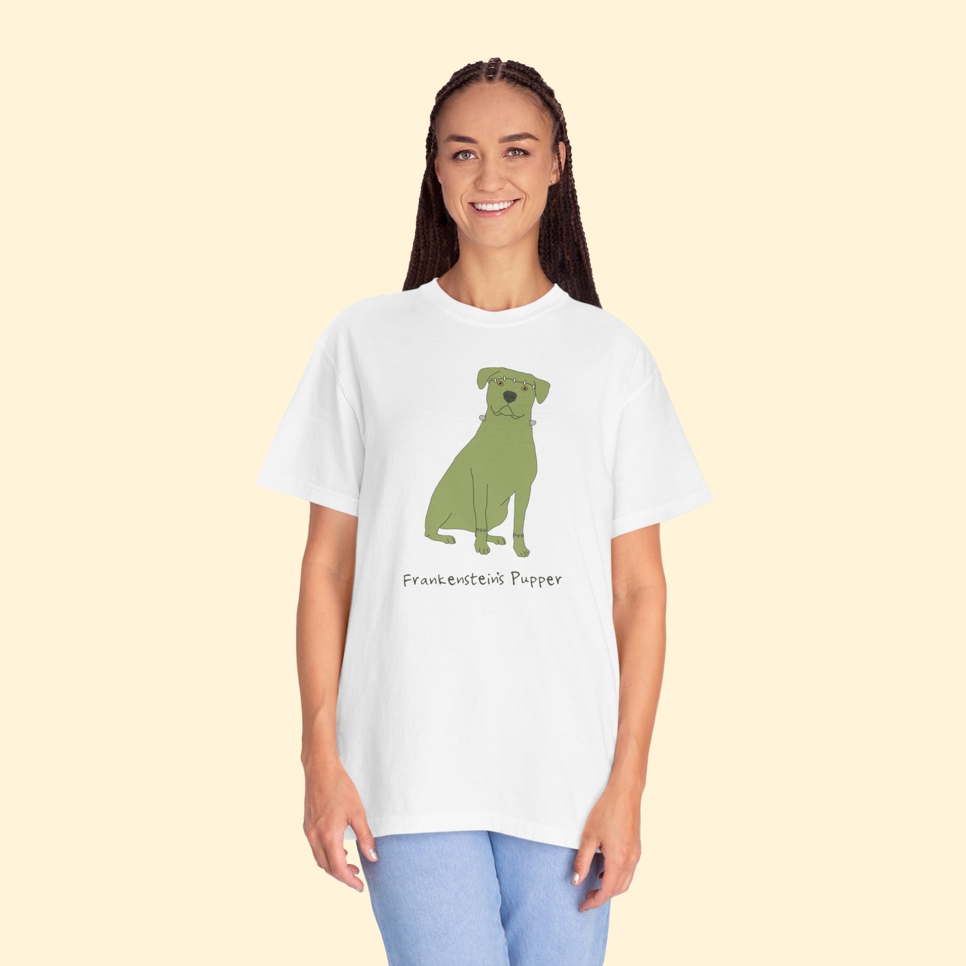 Frankenstein's Pupper | Comfort Colors Unisex T-shirt - Detezi Designs - 33877146656994214019