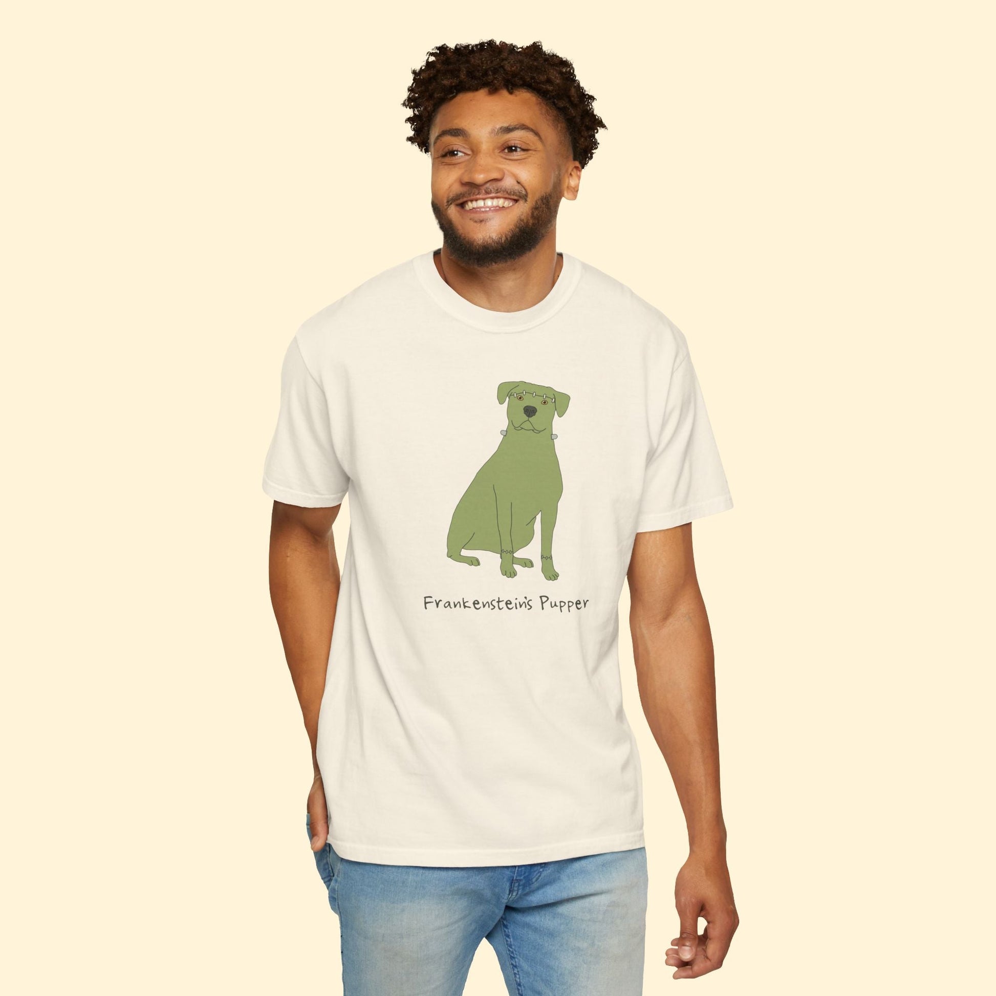 Frankenstein's Pupper | Comfort Colors Unisex T-shirt - Detezi Designs - 33877146656994214019