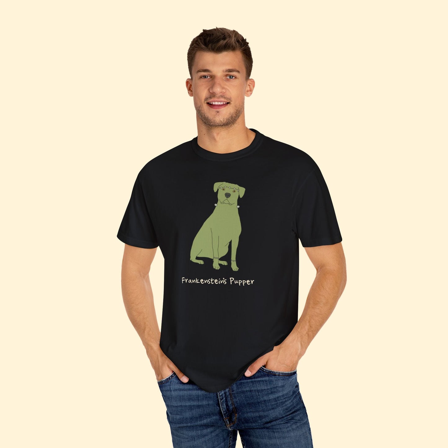 Frankenstein's Pupper | Comfort Colors Unisex T-shirt - Detezi Designs - 33877146656994214019