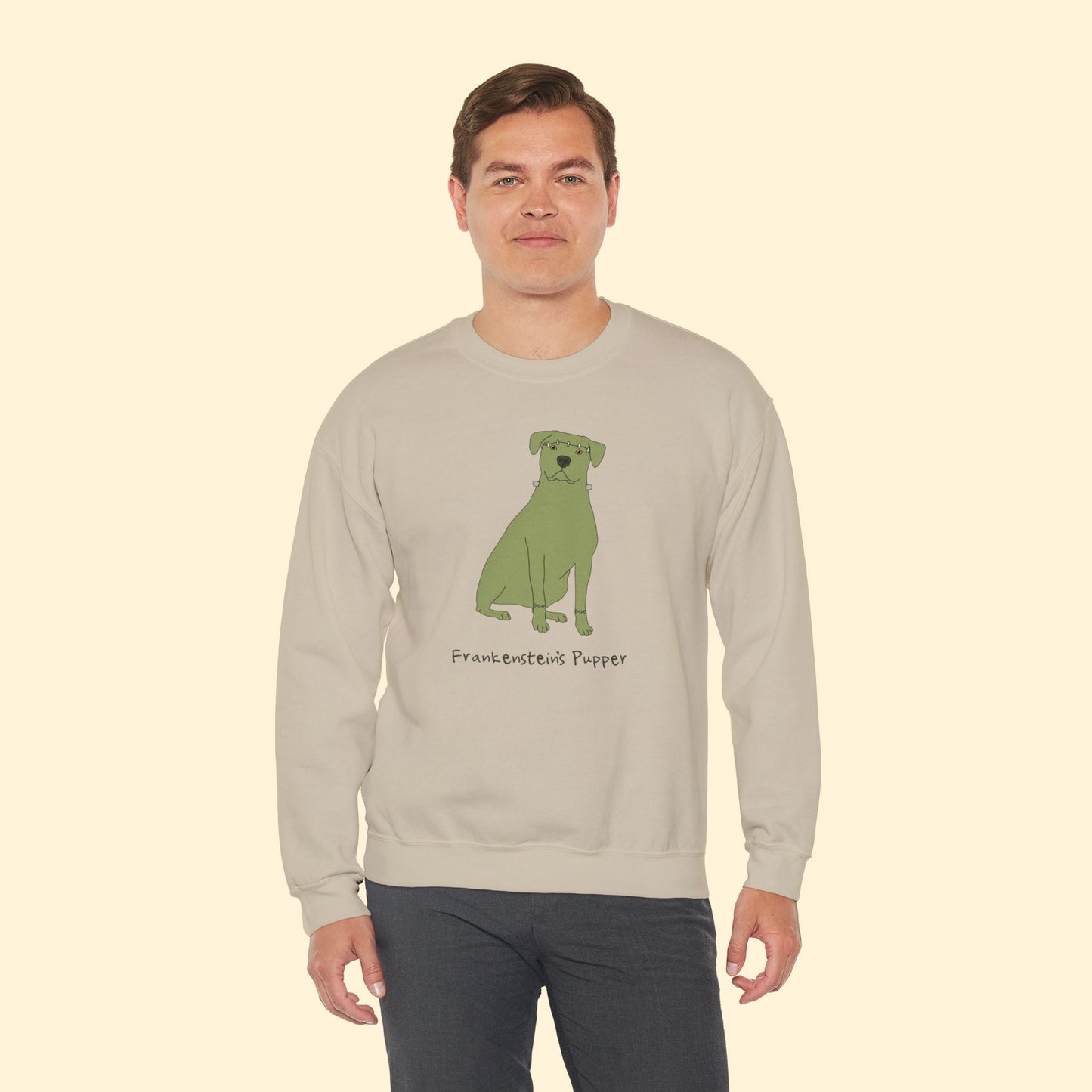 Frankenstein's Pupper | Crewneck Sweatshirt - Detezi Designs - 22912628344038041418