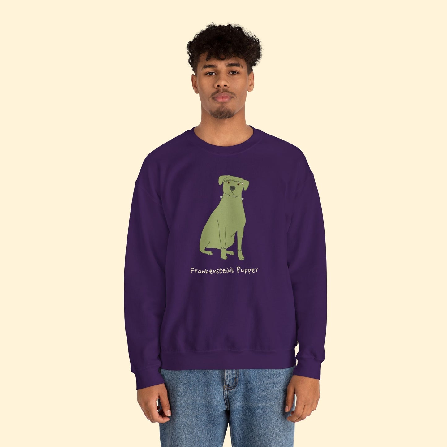 Frankenstein's Pupper | Crewneck Sweatshirt - Detezi Designs - 22912628344038041418