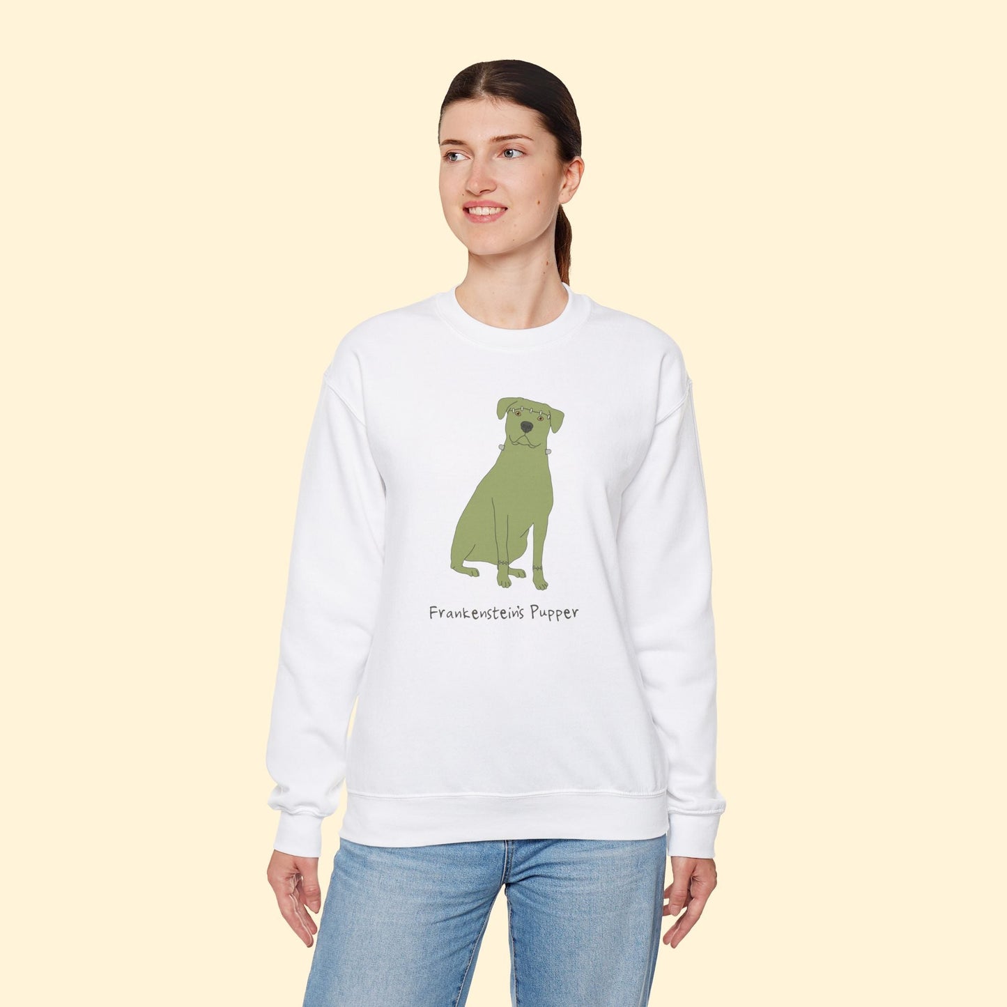 Frankenstein's Pupper | Crewneck Sweatshirt - Detezi Designs - 22912628344038041418