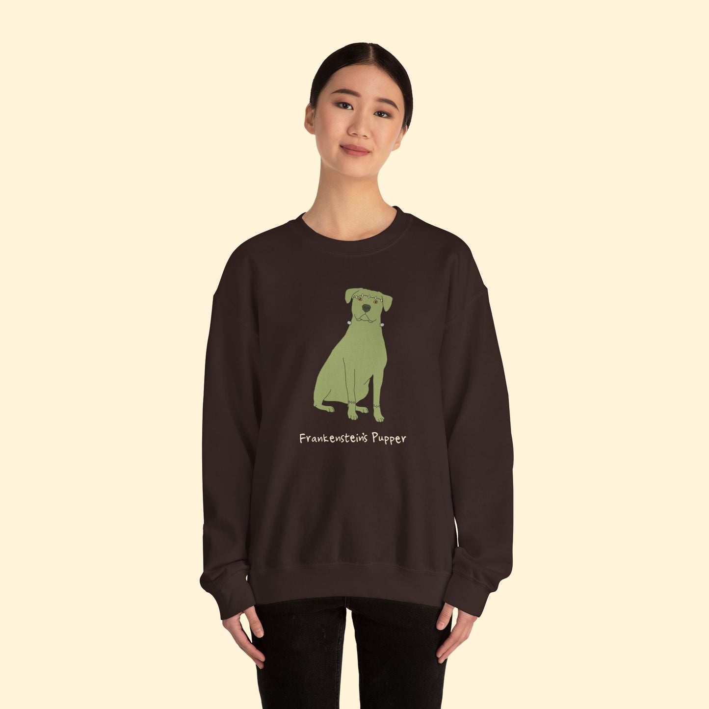 Frankenstein's Pupper | Crewneck Sweatshirt - Detezi Designs - 22912628344038041418