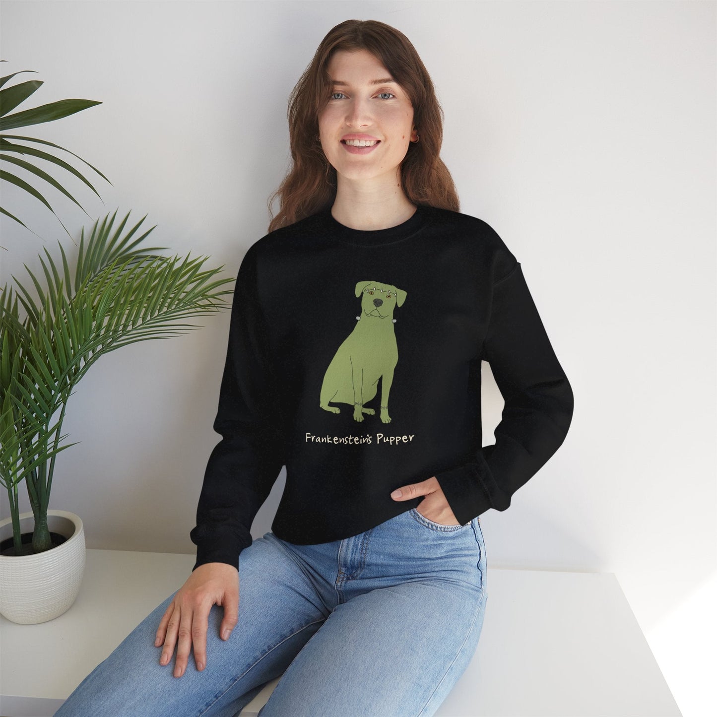 Frankenstein's Pupper | Crewneck Sweatshirt - Detezi Designs - 84402373043296287684