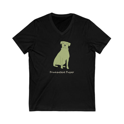 Frankenstein's Pupper | Unisex V - Neck Tee - Detezi Designs - 23928666508114209431