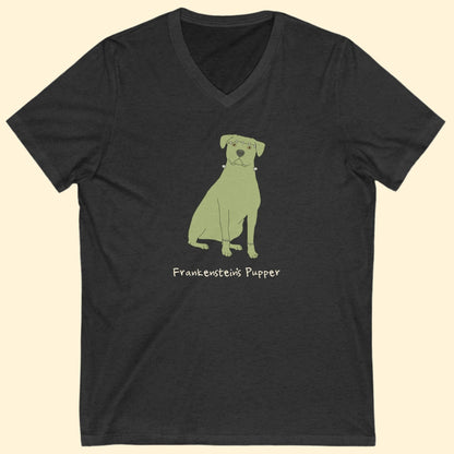 Frankenstein's Pupper | Unisex V - Neck Tee - Detezi Designs - 23928666508114209431