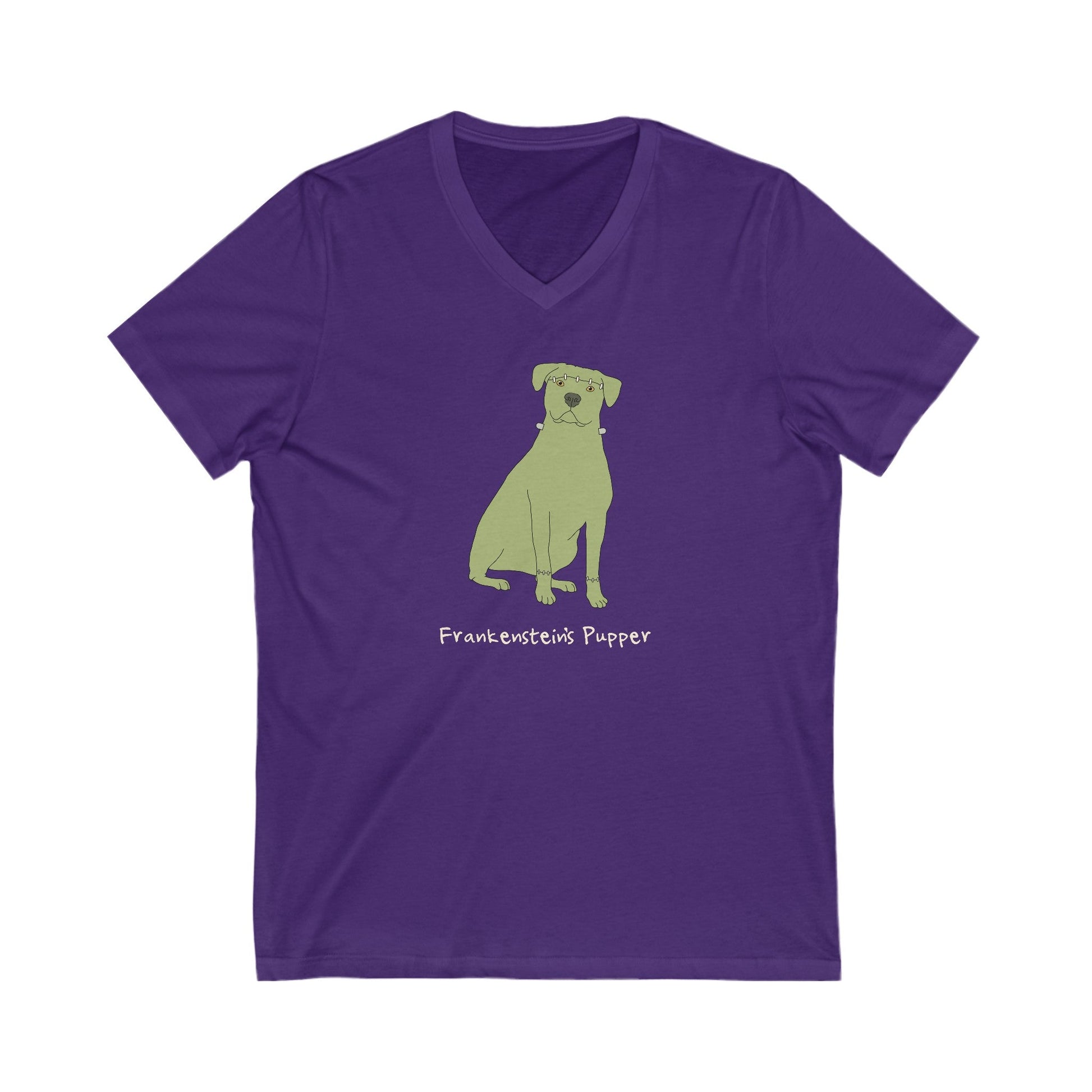 Frankenstein's Pupper | Unisex V - Neck Tee - Detezi Designs - 36887432408433353126