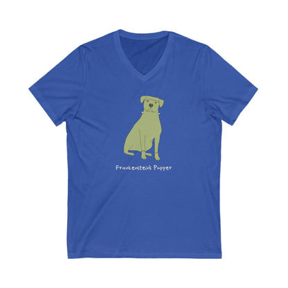 Frankenstein's Pupper | Unisex V - Neck Tee - Detezi Designs - 64306110705617223989