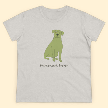 Frankenstein's Pupper | Women's Midweight Cotton Tee - Detezi Designs - 29456815156198312927