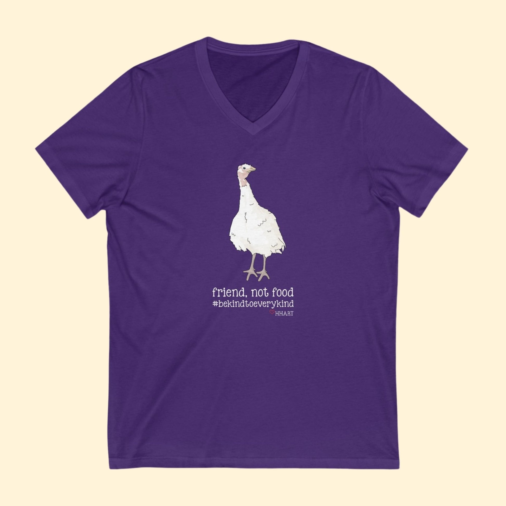 Friend | FUNDRAISER for HHART | Unisex V - Neck Tee - Detezi Designs - 12778655368608397957