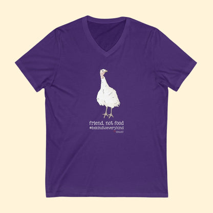 Friend | FUNDRAISER for HHART | Unisex V - Neck Tee - Detezi Designs - 12778655368608397957