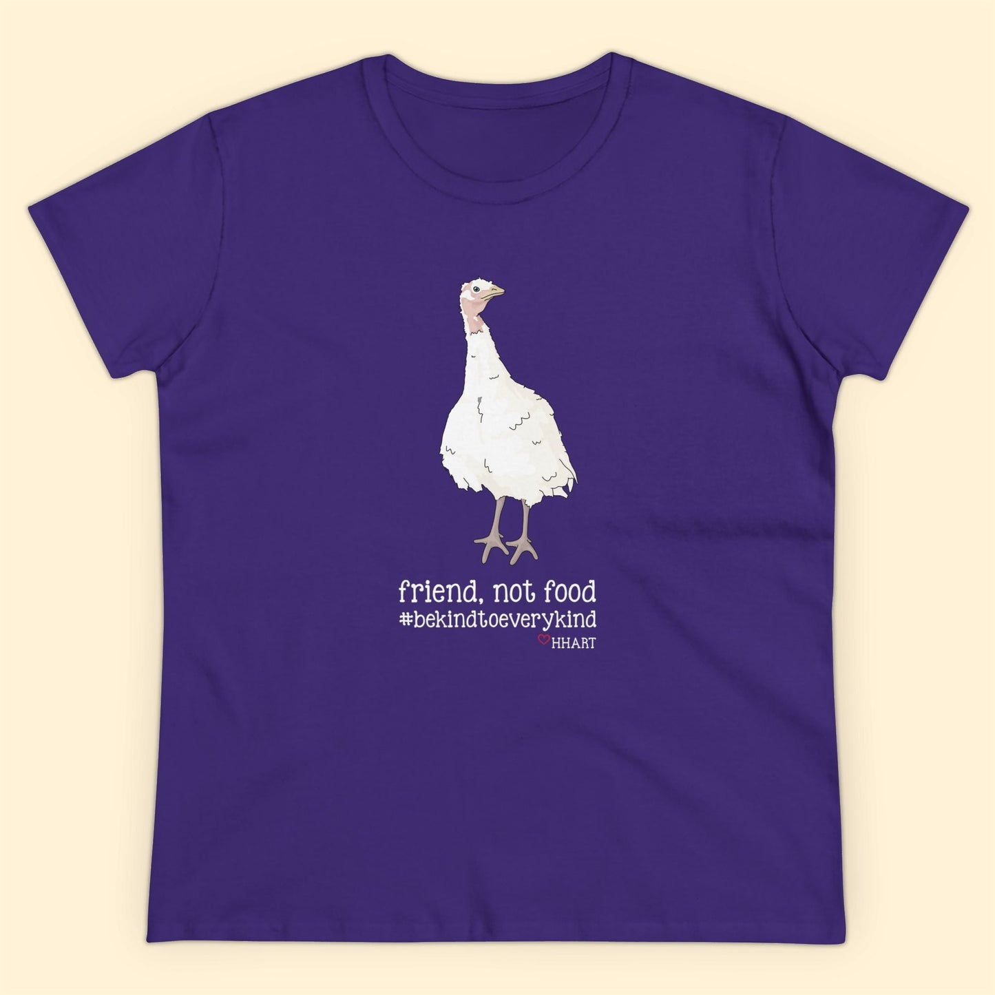 Friend | FUNDRAISER for HHART | Women's Midweight Cotton Tee - Detezi Designs - 13903608214342492470