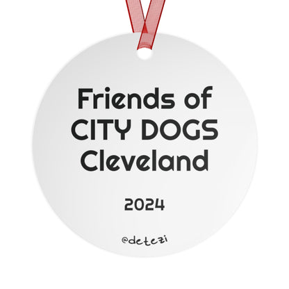 Friends of CITY DOGS Cleveland | FUNDRAISER | 2024 Holiday Ornament - Detezi Designs - 19831014707650122707