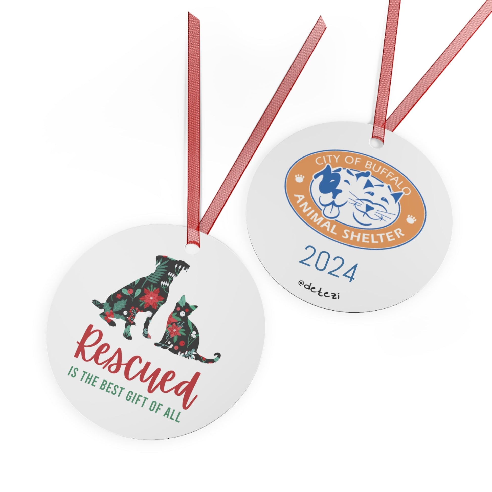 Friends of the City of Buffalo Animal Shelter | FUNDRAISER | 2024 Holiday Ornament - Detezi Designs - 29844482382120233146