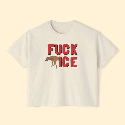 Fuck ICE | Comfort Colors Boxy Tee - Detezi Designs-13078982813941019687